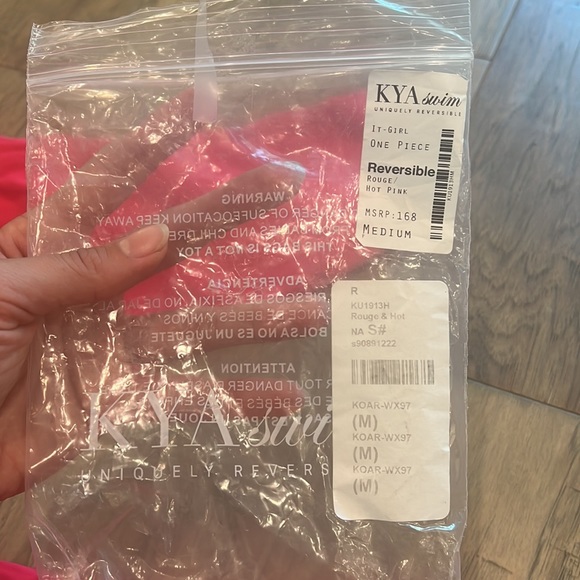 KYA Swim Reversible It Girl One Piece Rouge/Hot Pink - Picture 7 of 8